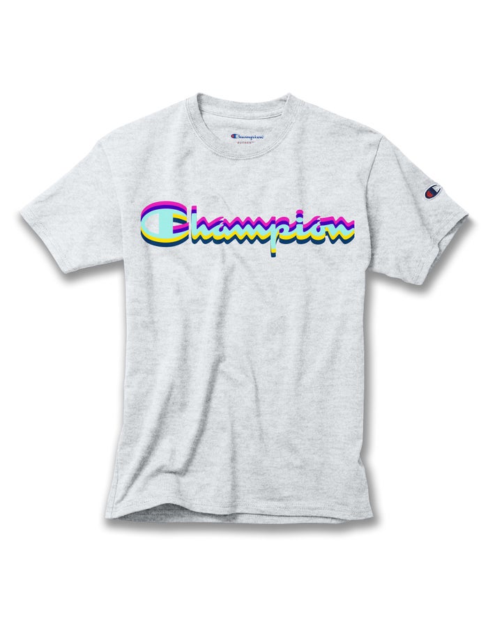 Camiseta Champion Niña - Cotton Script Logo ( Gris ) 3865921-MN